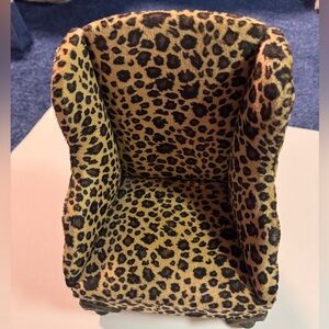 Leopard Print Miniature Armchair/Jewelry Box